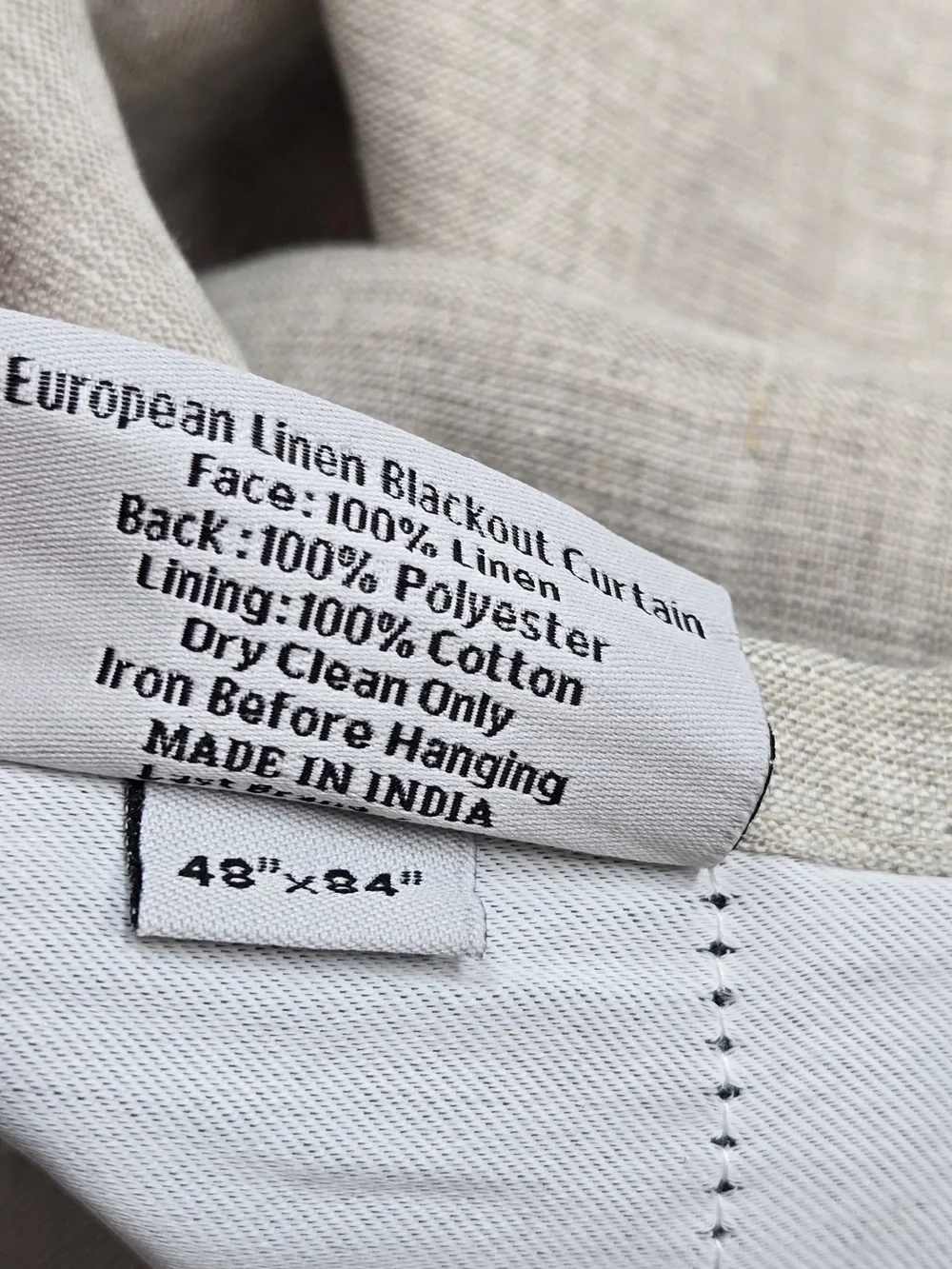 NWOT QUINCE Set Of 2 48x84 European Linen True Blackout Curtains Flax 9991